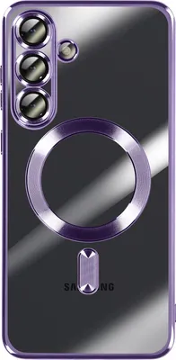 Produktbild von Avizar, MagSafe Hülle Galaxy S25 FE weich, Chromrand, Violett