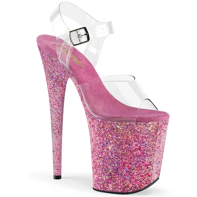 Produktbild von FLAMINGO-808CF Damen Sandale von Pleaser, Transparent EU 40, US 10