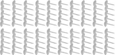Image de 100Pcs Pointes pour tapisserie d'ameublement Clous décoratifs pour meubles Fixations anciennes Argenté