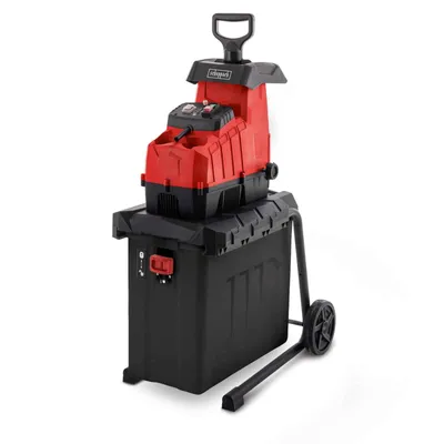Produktbild von Scheppach Elektro Gartenhäcksler GS70 - 230V 2800W | max. Ø 42 mm Aststärke | 8x Messerwalzen | Leisehäcksler inkl. 56L Fangbox