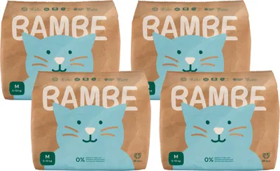 Obrázek produktu pro Bambe | Ekologické pleny | Velikost M | od 5 do 10 kg | přibližně do 10 měsíců | Měsíční balení 144 kusů