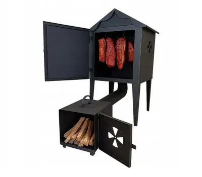 Produktbild von Räucherei Räucherkammer Räucherofen Räucherschrank aus Metall 110x50x50 cm