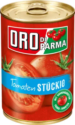 Produktbild von Oro di Parma Tomaten stückig in der Dose sonnengereifte Tomaten 400g