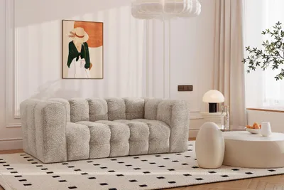 Produktbild von Kaiser Möbel Sofa 2-Sitzer, Komfort Couch BALOO, stoff Schenille & Bouclé, Beige