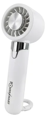 Produktbild von PowerSmart Handventilator mit Kühlfunktion, 5 Windstärken, Hand, Karabiner und Tischventilator, USB-C aufladbar, für Reisen, Strand, Büro und Outdoor
