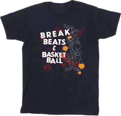 Produktbild von Space Jam: A New Legacy - "Break Beats & Basketball" T-Shirt für Herren BI51873 (XXL) (Marineblau)