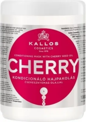Produktbild von Kallos KJMN Cherry Hair Mask 1000ml, 1000 ml, Frauen, beschädigtes Haar, trockenes Haar, Feuchtigkeitsspendend, Nährend, Weichmachend, Kalzium, Kirsche (Frucht)
