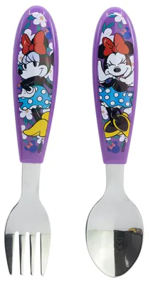 Kinderbesteck Minnie Mouse, 2-teilig, Edelstahl, BPA-frei