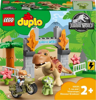 Zdjęcie produktu dla LEGO® 10939 LEGO® Duplo 10939 Ausbruch des T.Rex und Triceratops Bausatz