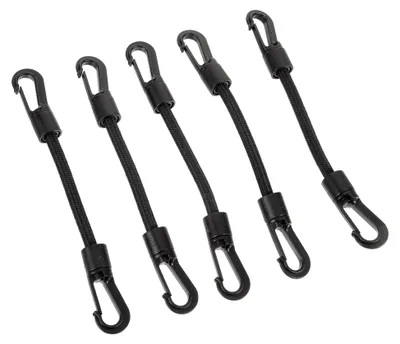 Produktbild von 5 Stück Elastische Metallhakengurte Verstellbare Spanngurte mit Schnalle Multifunktionales Seil für Outdoor-Aktivitäten und den Alltag