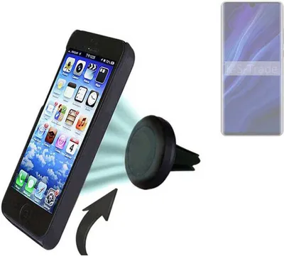 Produktbild von K-S-Trade Kompatibel mit Huawei P30 Pro New Edition Auto Handy Halterung KFZ Halter Lüftungsgitterhalterung Air Vent mount Smartphone Halter
