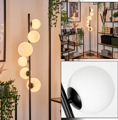 Produktbild von Garaguso Stehlampe aus Metall/Glas in Schwarz/Weiß