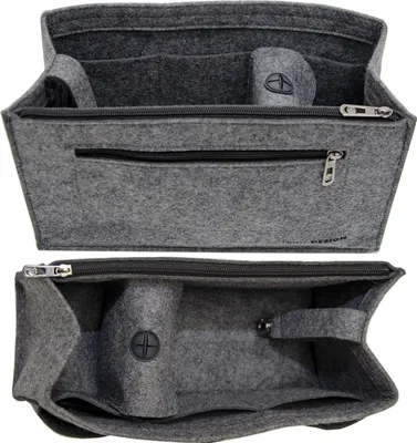 Produktbild von Handtaschen Organizer 30x12x17 cm Filz Tasche Innentasche Taschen Einsatz L Grau
