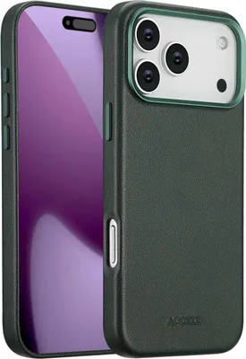 Productafbeelding van Accezz MagSafe Leather Backcover voor de Apple iPhone 17 Pro Max - Cedar Green