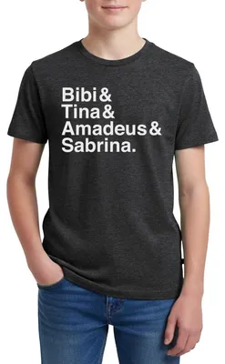 Produktbild von Spreadshirt Bibi Und Tina Amadeus Sabrina Typographie weiß Teenager Premium T-Shirt, 146/152 (10 Jahre), Anthrazit meliert