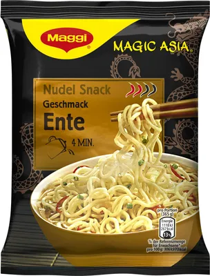 Produktbild von Maggi Magic Asia Nudel Snack mit Ente Geschmack Instant Nudeln 62g