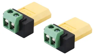 XT60 auf 2-Pin Schraubklemmen-Adapter, 10 A, 2 Stück