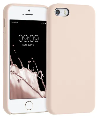 Produktbild von kwmobile Handyhülle für Apple iPhone SE (1.Gen 2016) / iPhone 5 / iPhone 5S Hülle - Case Silikon - Kabelloses Laden - Schutzhülle Cover in Coconut