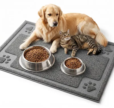 Futtermatte für Hunde & Katzen, rutschfest, wasserdicht, 90x60 cm