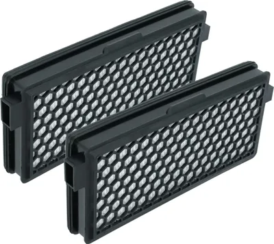 Produktbild von vhbw 2x Staubsaugerfilter kompatibel mit Miele S8370, S8380, S 8340, S 8310, S8320, S8330, S8360 Staubsauger - HEPA-Aktivkohlefilter Schwarz Weiß