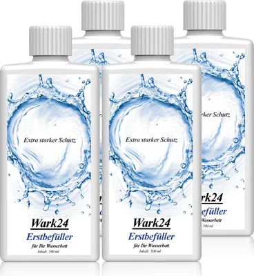 Produktbild von Wark24 Erstbefüller für Ihr Wasserbett 500ml - Extra starker Schutz (4er Pack)