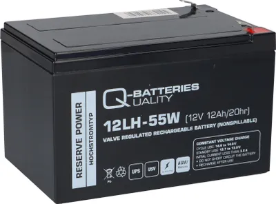 Immagine prodotto di Q-Batterie 12LH-55W 12V 12Ah AGM VRLA UPS ad alta corrente