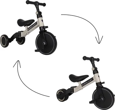 Produktbild von Born Lucky Balance Bike Dreirad Olive