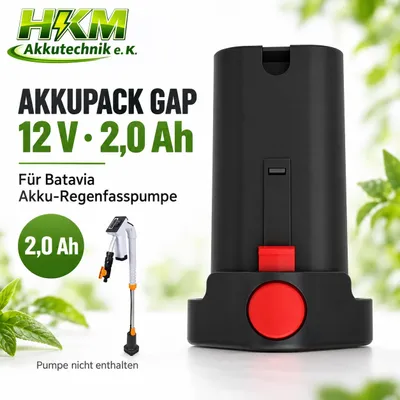 Produktbild von Akkupack GAP 12V - 2.0 Ah für Batavia Akku Regenfasspumpe