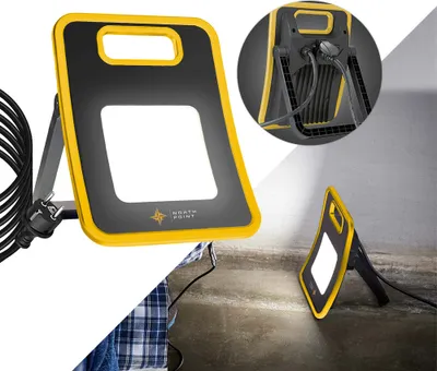 Produktbild von LED Arbeitsstrahler Baustrahler Baulampe 30W 3000 Lumen rückseitige Steckdose 3m Netzkabel