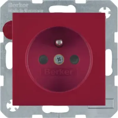 Zdjęcie produktu dla Berker 6768768962, Typu E, 2P+E, Czerwony, Duroplast, 250 V, 16 A