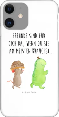Produktbild von Mr. & Mrs. Panda Iphone 11 Handyhülle Schildkröte Maus - Weiß - Geschenk, Hilfe, Handy Schutzhülle, Fröhlich, Cover, Hülle, Smartphone