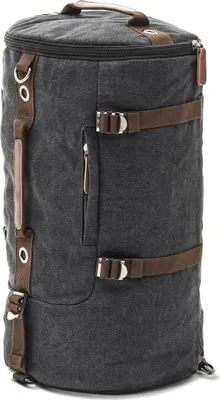 Produktbild von Rucksack retro # VG8 Gepäckrolle Vintage Canvas 35L schwarz