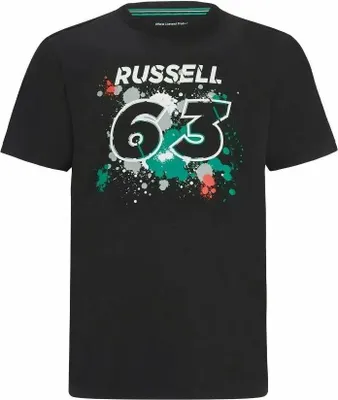 Produktbild von T-Shirt Mercedes Herren F1 Fw George #63 T-Shirt Schwarz Schwarz