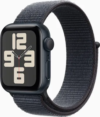 Produktbild von Apple Watch SE GPS 40mm Midnight Aluminium Case mit Ink Sport Band (MXEA3QF/A)