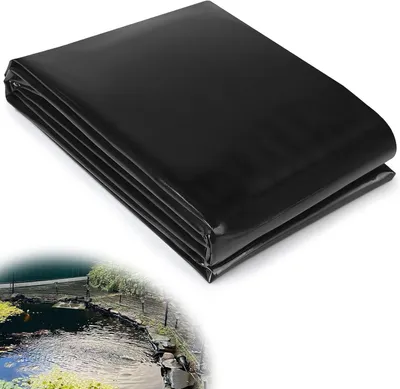 Productafbeelding van Vijverfolie 3x3 m, zwart, HDPE 0,2 mm, UV- en weerbestendig, voor tuinvijver