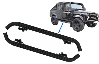 Immagine prodotto di Pedane laterali per Land Rover Defender 110 1990-2016 Black Edition