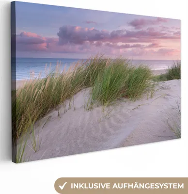 Produktbild von OneMillionCanvasses® - Leinwandbilder - 150x100 cm, Strand - Düne - Himmel, Wandbilder Kunstdruck Wanddekoration