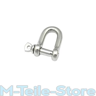 Produktbild von Schäkel 10mm mit unverlierbarem Bolzen kurz Edelstahl A4 gerade