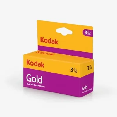 Zdjęcie produktu dla Film kodak gold 200 analogowy kolorowy 3 rolki 24 ekspozycje fotografii