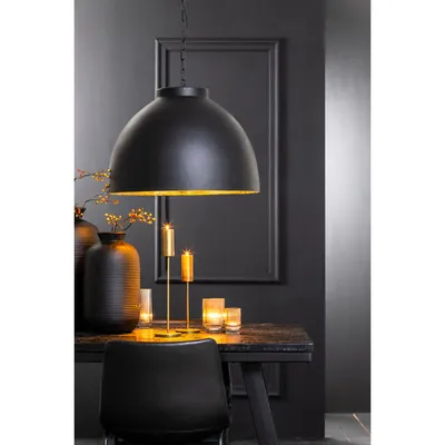 Productafbeelding van Light & Living hanglamp, diameter 60x42 cm, model KYLIE, extra groot, zwart/goud