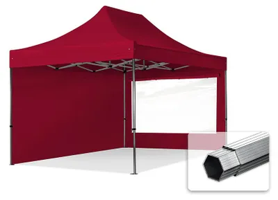 Obrázek produktu pro Nůžkový stan 3x4,5 m, hliník, vč. 2 bočnic červená