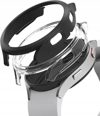Zdjęcie produktu dla Ringke Slim Case dla Galaxy Watch 4 44mm 2 sztuki, przezroczysty + czarny