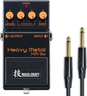Produktbild von Boss HM-2W Heavy Metal Waza Craft Pedal mit Kabel
