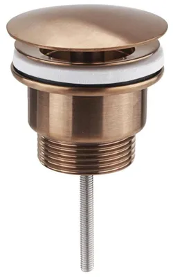Produktbild von Nicht verschließbare Ablaufgarnitur 5/4" 5/4", große Kappe, H: 10-55mm, Kupfer matt