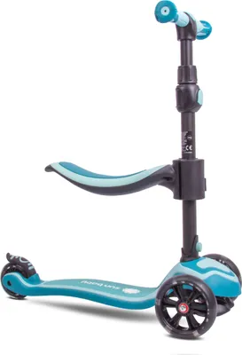 Produktbild von Kinder Roller Kinderscooter Dreiradscooter mit LED Räder 2-Rädern Hinterbremsen Höhenverstellbare bis 50kg belastbar Türkis