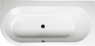 Produktbild von Polysan ASTRA R asymmetrische Badewanne 165x80x48cm rechts, weiß