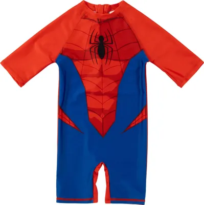 Produktbild von Marvel Spiderman Schwimmanzug UV-Schutz 50+ für Jungen - Kinder Overall Badeanzug Einteiler Badebekleidung Rot/Blau 122-128