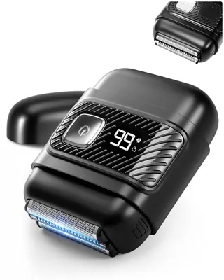 Produktbild von Elektrischer Rasierer Herren Mini Elektrorasierer mit USB-C Schnellladung 100min Laufzeit Wasserdicht IPX7 für Trocken Nass-Rasur Reiseverriegelung