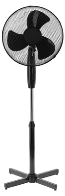 Produktbild von Aga Standventilator 41 cm Schwarz, 3-Geschwindigkeitsstufen, Oszillation, Verstellbare höhe, 45 W