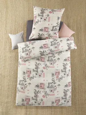 Produktbild von SEERSUCKER  100% Baumwolle Bettwäsche Set Bettbezug 135x200 Kissenbezug 80x80